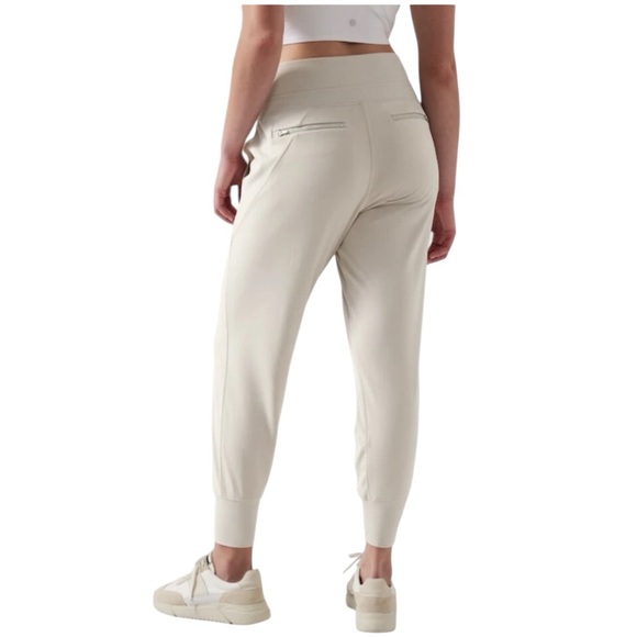 Athleta Venice High Rise Joggers abalone grey New SZ L - Picture 2 of 10